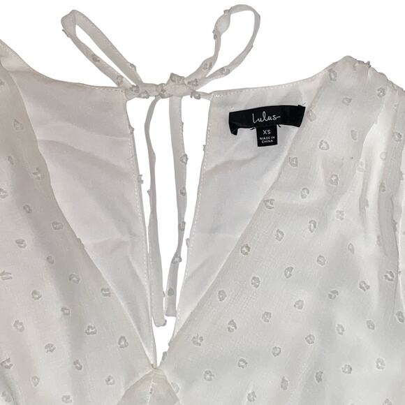 Coquette Swiss Dot Sheer Sleeve Ruched Corset Cottagecore Feminine Ethereal Top - Picture 8 of 12